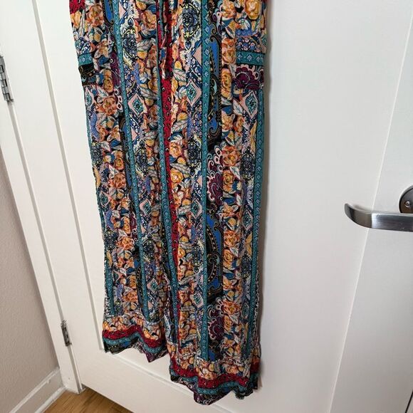 Anthropologie Calais Jumpsuit Romper Sz S Sleeveless Wide Leg Colorful Boho Fest - Picture 3 of 16